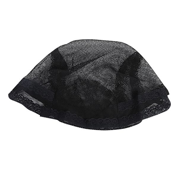 Svart Hårnett Parykk Cap Elastisk Dome Hår Mesh med justerbar stropp for å lage parykker