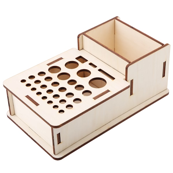 Multi DIY Craft Tool Lagring Trähållare Basswood Läder Verktygsställ