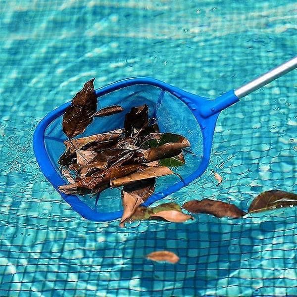 3-sektions teleskopisk poolskimmer med finmasket net Blue