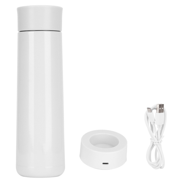 360 ml hvid vakuumvandflaske intelligent holder koldt og varmt USB-isoleret vandflaske
