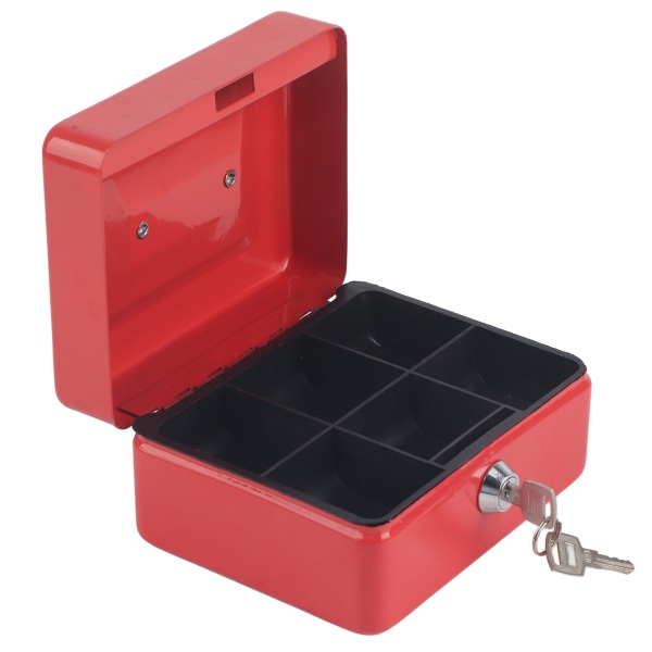 1 stk Mini bærbart strygejern Smålåsbar kontant penge mønt sikkerhedsboks husholdning (rød)