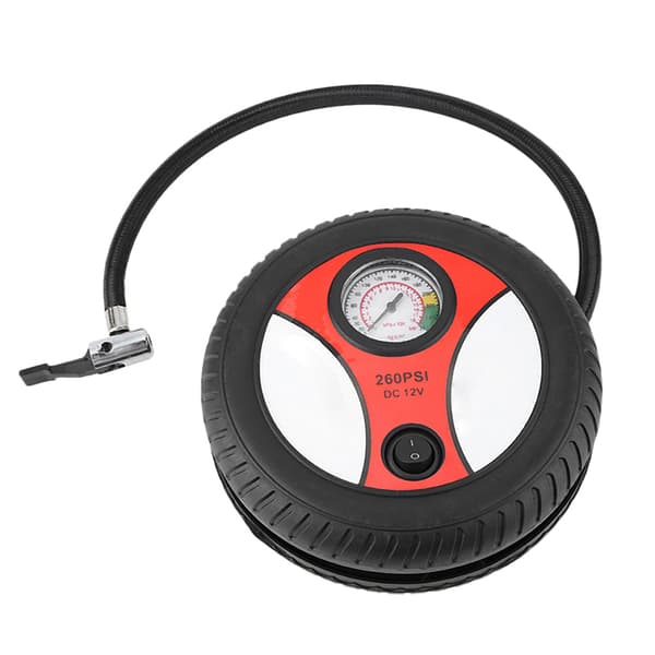 12V Bärbar Bil Luftkompressor Pump Visuell Däcktrycksmätare Motorcykel Cykel Däckpump