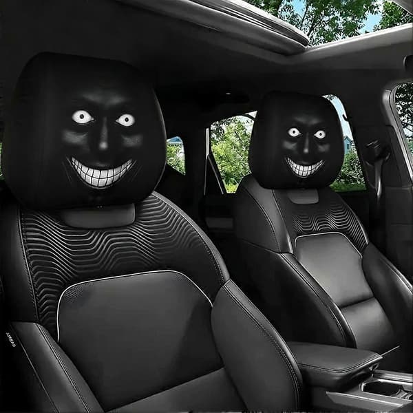 Ghost Face Nackstödsskydd, Universella Elastiska Modeller Nackstöd, Rolig Dekoration för Bilinteriör Fordon Lastbil SUV 4 4 1pc