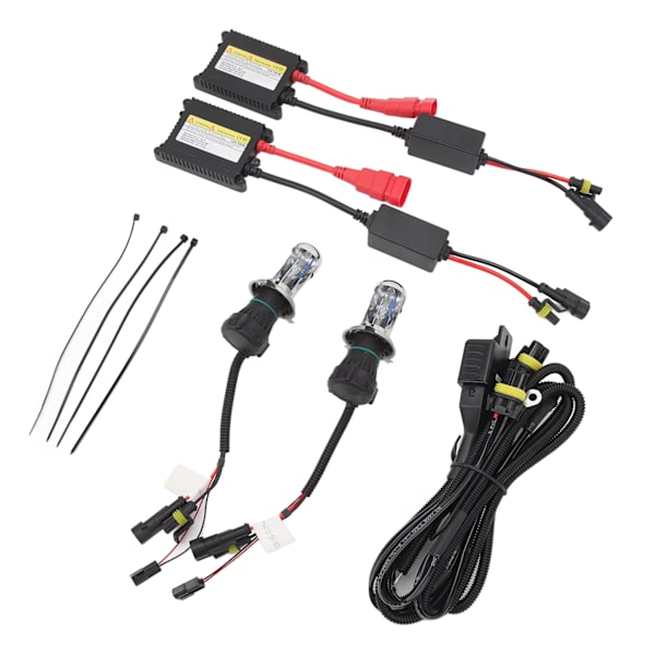 Xenon forlygter 5500LM H4 Xenon pære 55W HID Xenon pære sæt til alle DC12V biler 8000K blå