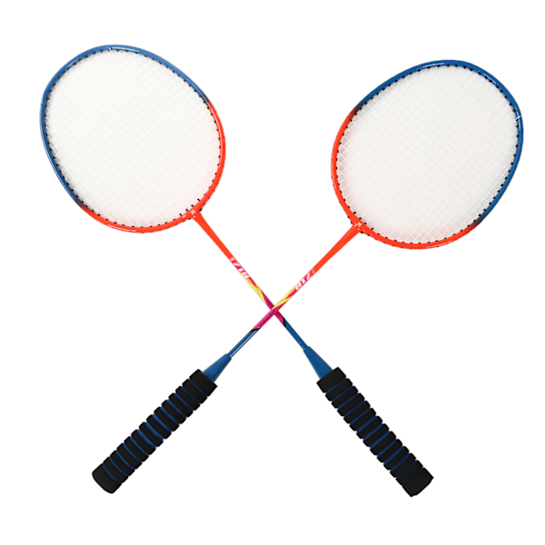 Badmintonracketset i lättviktsjärnlegering, enstaka racketar med förvaringsväska för nybörjare