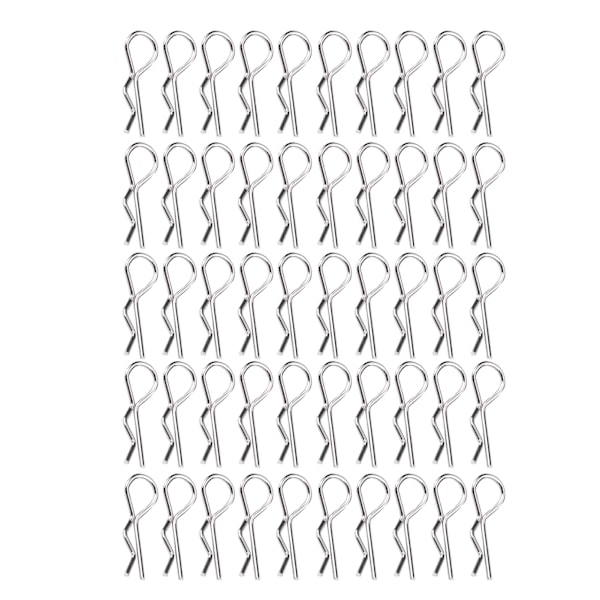 50 st RC-tillbehör R-typ Body Clip Pin för 1/10 1/12 1/16 Skala Fjärrkontroll Bilskal
