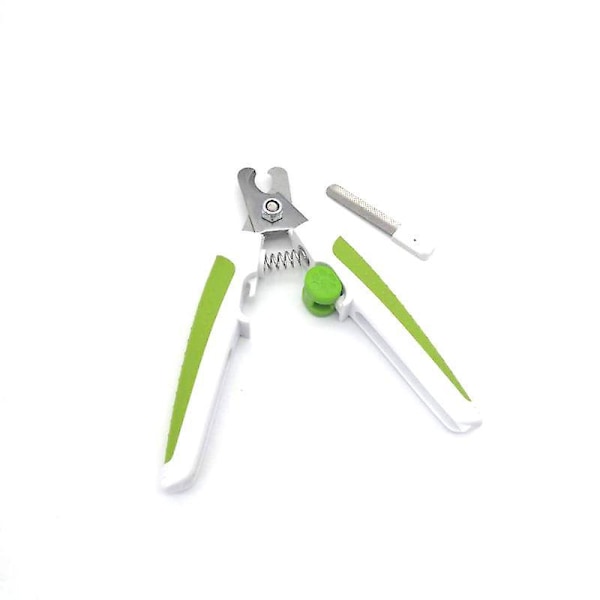 Pet Nail Clippers - Green | Stainless Steel Blade, Safety Lock, Nail File | Suitable for Dogs and Cats | Large and Small Pets