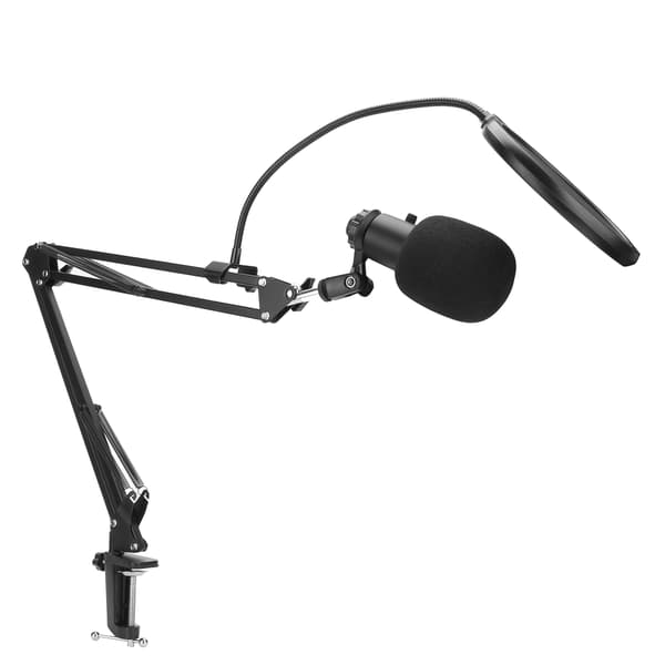 A6 Kondensator USB Mikrofon Lydsett Brakett Lydopptakssett for Stasjonær PC Datamaskin