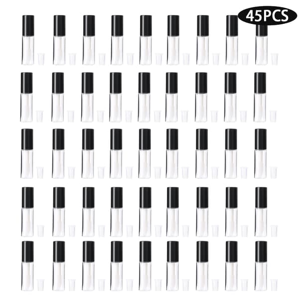 45 stk 1,2 ml Mini Lipgloss-tuber DIY Små Leppestift-tuber Beholdere Tomme Flasker