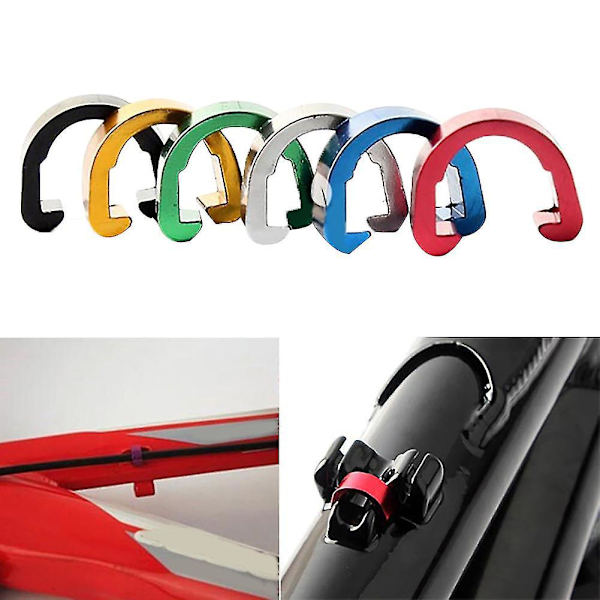 10-delt sæt af MTB cykel cykel kabel guide C-clips spænde