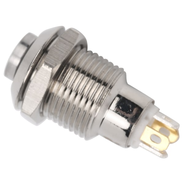 Metallipainonappi, nollaustyyppi, vedenpitävä, valolla, 10 mm, 3 V, pienivirtaisille ovikelloille (keltainen)