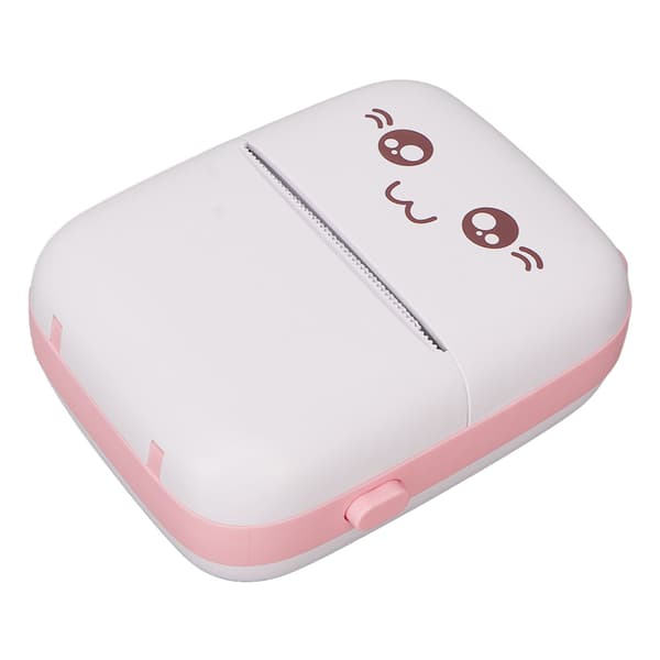 Mini Printer Bærbar Lomme Mini Trådløs Selvklæbende Termisk Printer til Foto Billede Kontor Kvittering Etiket Note Pink