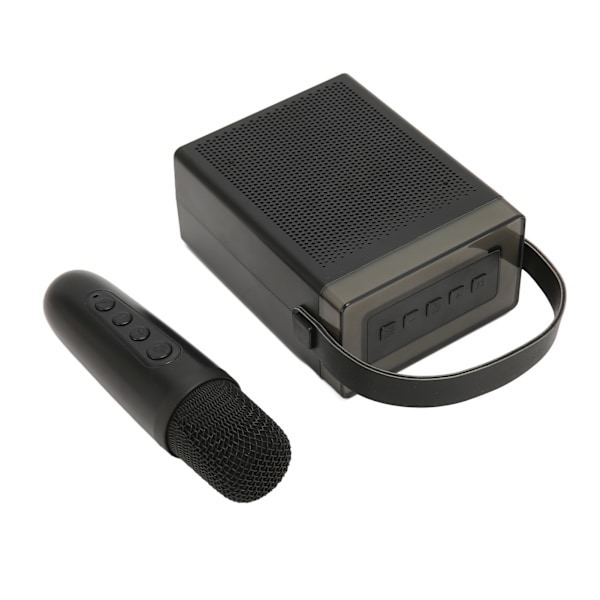 Karaoke-kone monitoiminen RGB-valaistus kannettava Bluetooth-kaiutin 2 langattomalla mikrofonilla aikuisille ja lapsille musta