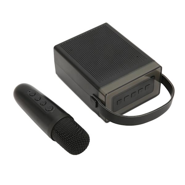 Karaoke-maskin Multifunktionell RGB-belysning Bärbar Bluetooth-högtalare med 2 trådlösa mikrofoner för vuxna och barn Svart