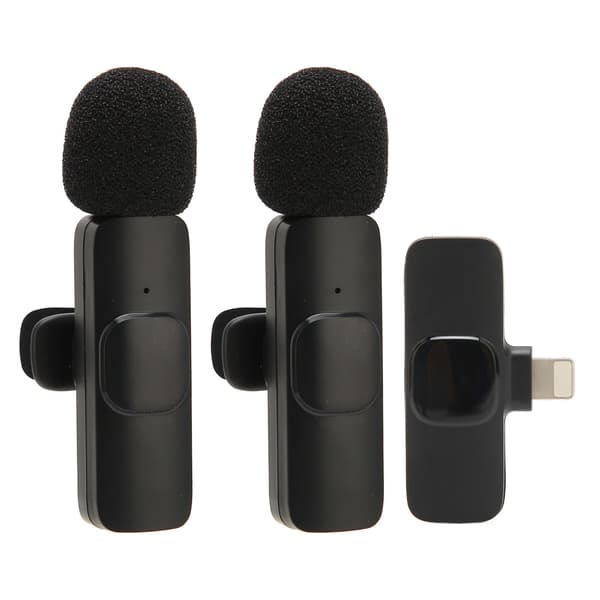 Trådløs Lavalier Mikrofon Støjreduktion Lav Latens Plug and Play HiFi Clip On Reversmikrofon til Android til IOS K9 til IOS