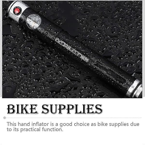 Bärbar cykelpump handpump högtryck enkel förvaring robust pump för cykeltillbehör Black