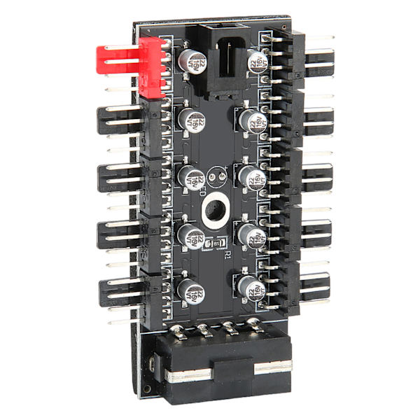 PC-kabinet ventilatorhub computer temperaturregulator 4-bens CPU-kølehub til computerkabinet med PWM-kabel 4D-interface