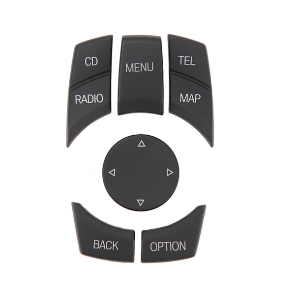 6PCS Centrala Multimedia-knappar Utsökt Yta Slät Touch Control Knob Button Cover Passar för 1 3 5 6 Serie Matt Svart