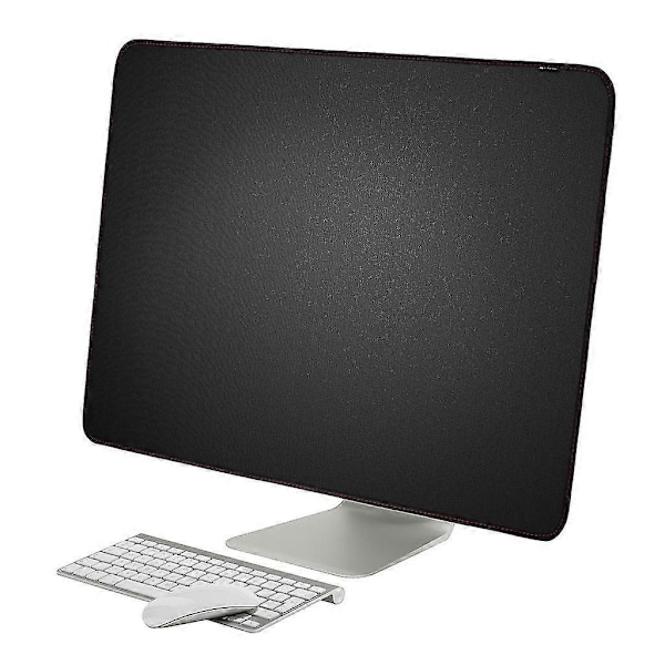 Svart Dammtätt Skydd Vattentätt PU Läder Skyddsfodral Med/Utan Ficka För Apple För Imac För Macbook 21/27 Tum Skärm