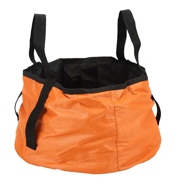 Hopfällbart utomhusfat runt robust slitstarkt fast pålitligt bärbart fat för resor camping orange