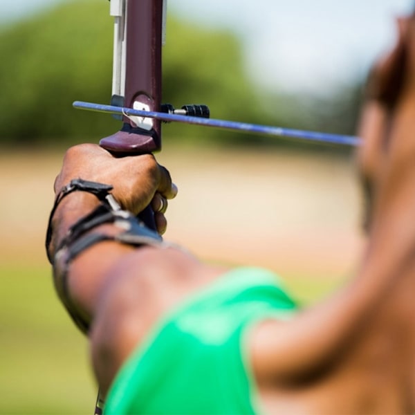 Justerbar skydning bueskydning arm guard band beskytter tilbehør