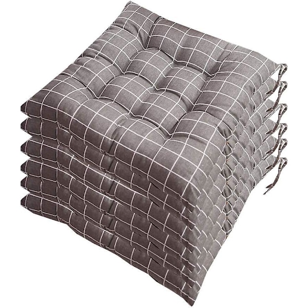 Sett med 6 dekorative stolputer 40x40 Hageputer med 12 unike mønstre Polyester