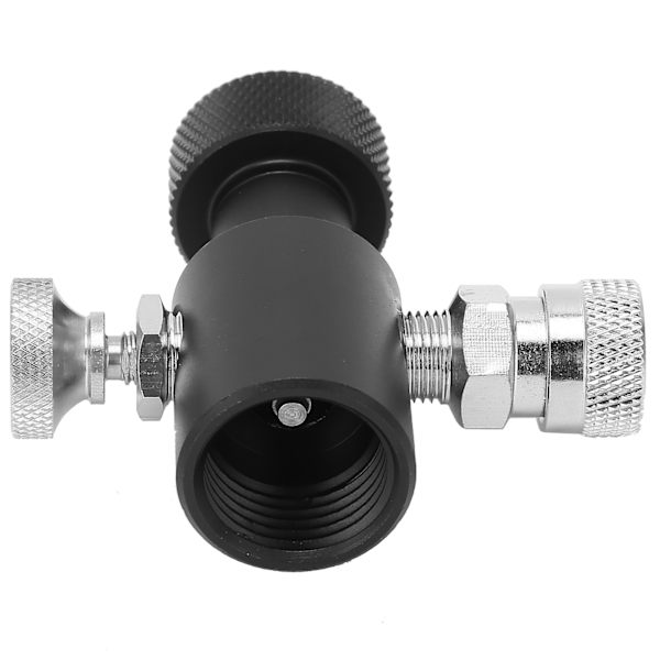 G1/2-14 CO2 täyttöadapterin liitin Musta sooda ASA vapautusventtiili 8mm naaras pikaliittimellä