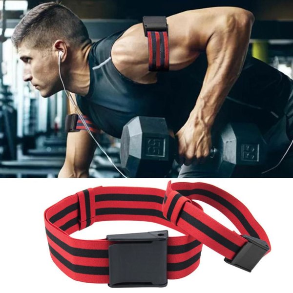 2-pakke treningsbånd for fitness, treningsbånd for armmuskler, vektløfting, muskler, blodgjennomstrømningsbegrensning, elastiske bånd