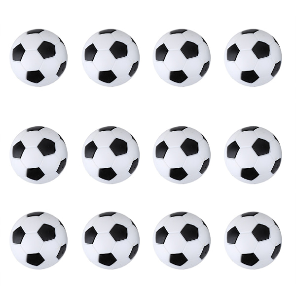 12 stk Bordfodbold spil erstatningssæt Mini 36mm fodbolde Bolde sæt tilbehør