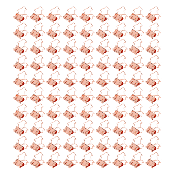 100 st binderklämmor ihålig pingvinform robust metall små binderklämmor för kontorsdokument konto roséguld