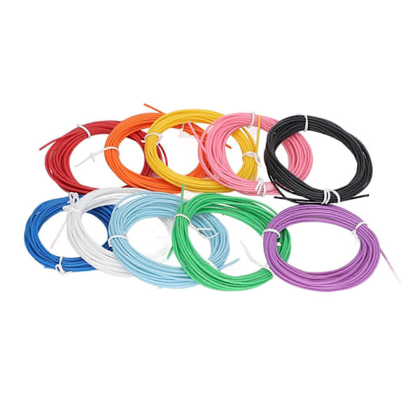 10 Färger 3D-penna PCL Filament Refill 1,75mm Låg Temperatur Ljusstarka 3D-utskriftspenna Förbrukningsmaterial 5m