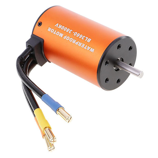 3660 3800KV Vedenpitävä harjaton moottori 1/10 RC-autoon, oranssi