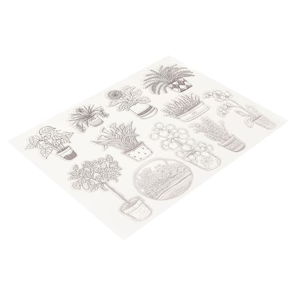 Klar silikonforsegling utsøkt preget mal for papirkortlaging dekorasjon DIY scrapbooking vase