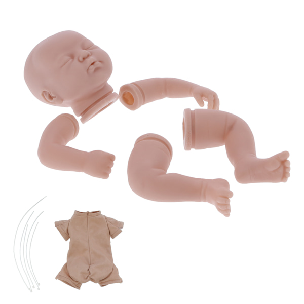 19 tums simulerad omålad Reborn docka kit silikon oavslutad babydocka mögel delar set