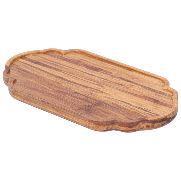 Enkel tebricka i bambu, tebricka, serveringsbricka, fat, hem, kontor, kök, redskap, present
