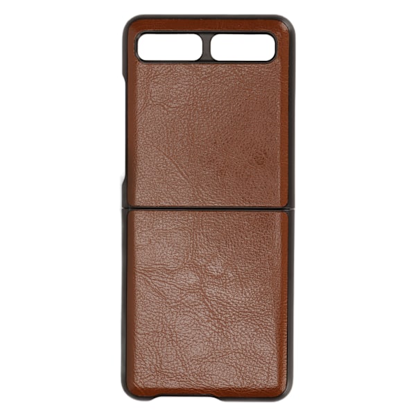 Lærtelefondeksel Beskyttende deksel for Samsung Galaxy Z Flip Anti Scratch Cover ShellLight Brown Type 2