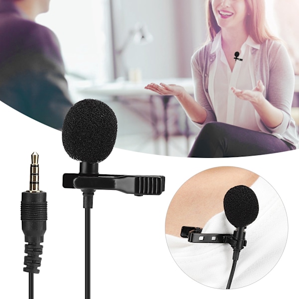 Mini multifunktions krage klippmikrofon för mobiltelefon live sändning inspelning intervju