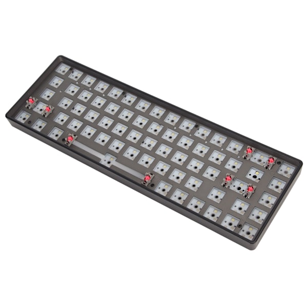Mekanisk tangentbordssats 68 tangenter 2,4G BT trådbundet läge 65% layout Hot Swap anpassat spelande tangentbord för DIY-byte svart