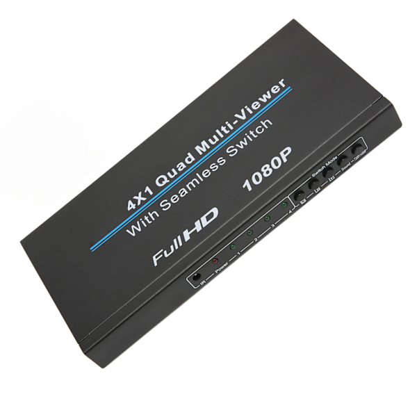 HD-multimedia-gränssnitt Quad Multi Viewer 4x1 4 i 1 ut 1080P IR HD-multimedia-gränssnitt Quad Multi Viewer 110‑240V EU-kontakt