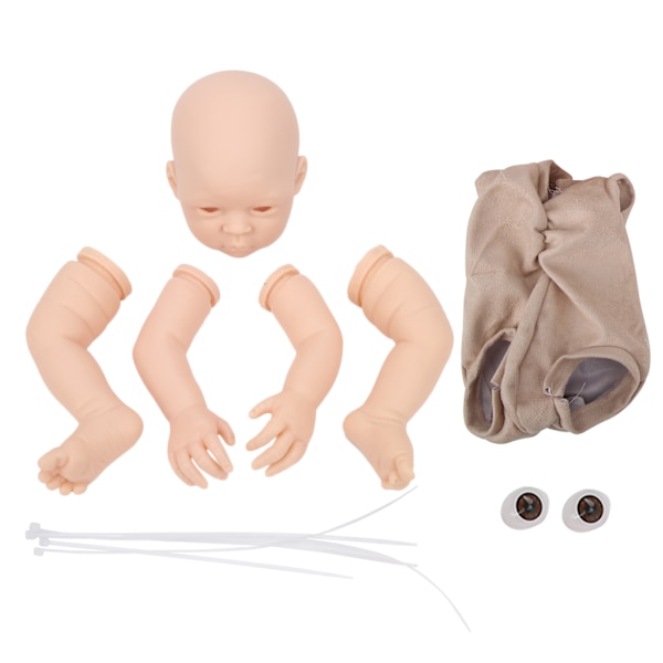 Simulering Omålad Reborn Dockkit Vinyl Oavslutad Babydocka Gjutform Delar Set 18 Tum