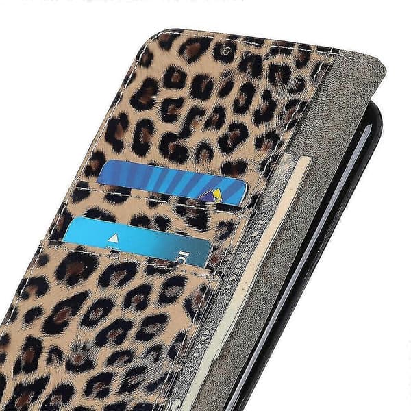 Fodral för Samsung Galaxy A22 4G Plånboksfodral Flip Läderfodral - leopard
