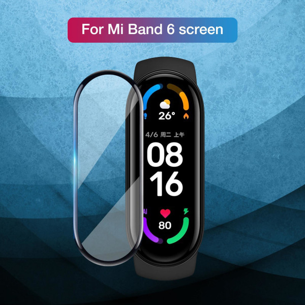 5PCS Skärmskydd Skyddsfilm Klar Anti Scratch Enkel installation Smart Band Tillbehör för Mi Band 6