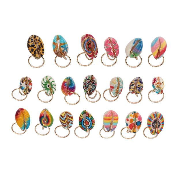 20 st Shell Dreadlocks Ring DIY Söta Utsökta Hårflätningshängen Clips Håraccessoarer Dekoration