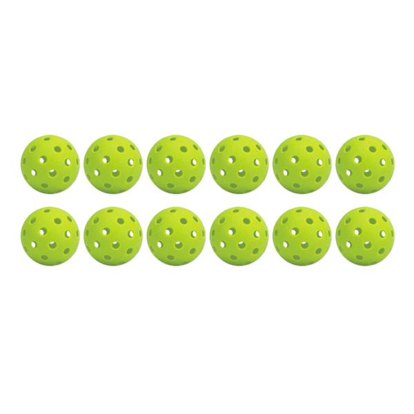 12 kpl 74 mm 40 reikää pickleballit PE-muovi korkea elastisuus pickleball ulkoilureikä pallot vihreä