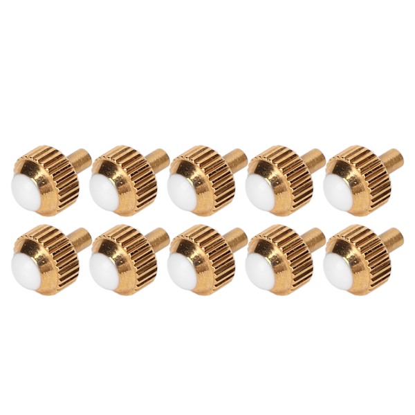 10st Watch Crown Reservdelar Noctilucence Rostfritt stål Byte av watch Tillbehör Guld 4,0 mm