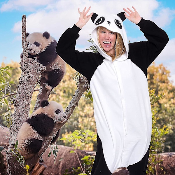 Funziez Aikuisten Halloween Eläin ja Merieläin Pehmoinen Cosplay Puku Suuri Panda