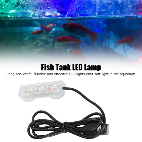 Mini LED-lampe til desktop akvarium, perfekt dekoration til lille akvarievandplante