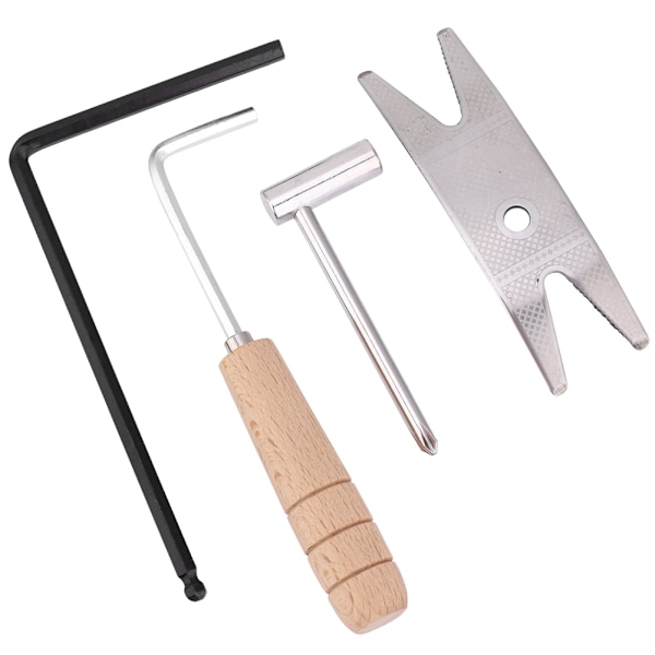 4Pcs Electric Guitar Repair Tool Metal Truss Bar Wood Handle Wrench Musical Instrument Accessories