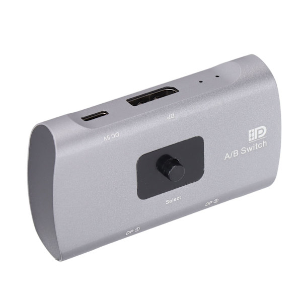 DP A/B-switch 3D visuelle effekter DP1.2 tovejs switch-konverter 4K 60Hz DC 5V ekstern strømforsyning