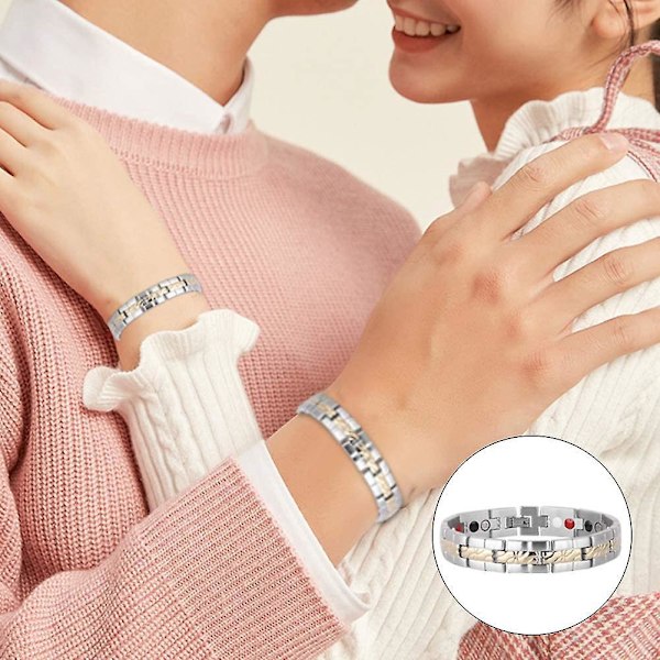 Titanium Magnetarmbånd for menn, lindring av leddgiktsmerter, størrelsesjustering, helseverktøy